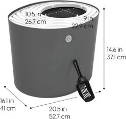 IRIS USA Top Entry Cat Litter Box With Cat Litter Scoop -BlueBuffalo Sales Store GUEST bef5fd6e 8f69 4ffe 91e7 1f1845687411