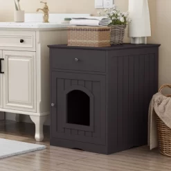 KWPZQEB Wooden Pet House Cat Litter Box Enclosure With Drawer, Hidden Wooden Washroom Litter Box, Cat House Side End Table Nightstand -BlueBuffalo Sales Store GUEST bf25387a 4c20 4736 9f7f e8434a6ada5f 2