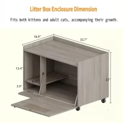 Litter Box Enclosure Furniture With Wheels, Cat Litter Box Cabinet With Mat And Ventilation,Hidden Pet House Side Table-Maison Boucle 10 Litter Box Enclosure Furniture With Wheels, Cat Litter Box Cabinet With Mat And Ventilation,Hidden Pet House Side Table-Maison Boucle -BlueBuffalo Sales Store GUEST bf9e9d1d 1740 40a0 85d0 302aeace5e5f