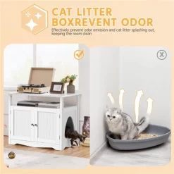 Yaheetech Pet Litter Box Enclosure With Storage Shelf -BlueBuffalo Sales Store GUEST bfac3e27 5942 49c3 942a 260527711c15