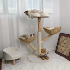 Artloge 2/3Tiers Wooden Cat Climbing Tree Indoor Cat Tree Activity Tower Cozy Kitten Play House With Plush Cushion & Sisal Scratch Post & Dangling Toy -BlueBuffalo Sales Store GUEST c08fbb70 0a91 4454 aaf8 8a99de6ba739