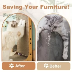 2PCS 23.6" L-Shape Three-dimensional Cat Scratching Board, Cat Scratching Post With Ball Toy Wall Mounted, For Indoor Cats, Large Cat Scratching Board -BlueBuffalo Sales Store GUEST c10ccb58 882e 4836 9633 751b8a7db357