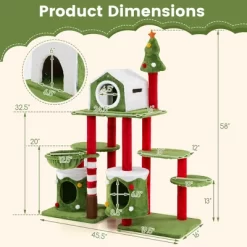 Tangkula 48" Mushroom Cat Tree For Indoor Cats W/ 2 Cute Condos Plush Perch Teasing Balls -BlueBuffalo Sales Store GUEST c1358749 542f 4a20 be5e d797a132a939