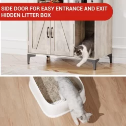 Cat Litter Box Enclosure With 4 Shelves & Storage Cabinet, 51.1 Inch Tall Hidden Cat Furniture With Scratch Pad, Multi-Functional Indoor Cat House -BlueBuffalo Sales Store GUEST c14e28f1 f781 4d4a 8b58 6760dd0fdaaf