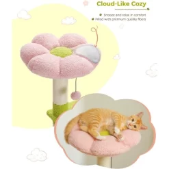 QuestaPack Flower Cat Tree 47.2" Multi-Level Cat Tower With Sisal Covered Scratching Posts -BlueBuffalo Sales Store GUEST c169f0d3 1822 4892 a442 89f0d860d1ce