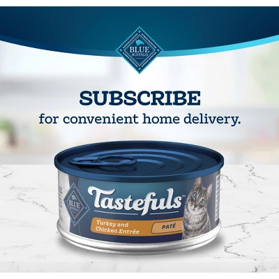 Blue Buffalo Tastefuls Natural Pate Wet Cat Food With Turkey & Chicken Entrée - 5.5oz 10 Blue Buffalo Tastefuls Natural Pate Wet Cat Food With Turkey & Chicken Entrée - 5.5oz - Image 10