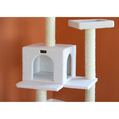 Armarkat Ivory 57" High Real Wood Cat Tree, Fleece Covered Cat Climber, B5701 2 Armarkat Ivory 57" High Real Wood Cat Tree, Fleece Covered Cat Climber, B5701 - Image 2