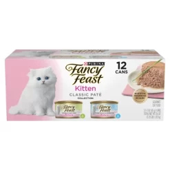 Purina Fancy Feast Kitten Classic Paté Variety Pack Turkey & Fish Flavor Wet Cat Food Cans For Kittens - 3oz/12ct -BlueBuffalo Sales Store GUEST c281d411 7df0 4842 98ae e90e53672e30