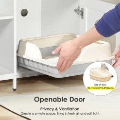 Cat Litter Box Enclosure, 2 In 1 Sink Vanity Cabinet With Hidden Litter Box, Hidden Litter Pet Washroom With Divider, Indoor Cat House For Litter Box -BlueBuffalo Sales Store GUEST c28c1ed7 1495 4fe7 8911 8b44d2290c07