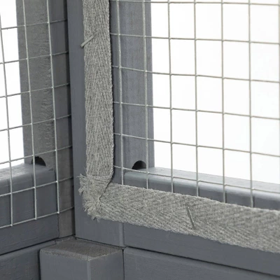 Resenkos 70-Inch Cat Catio, Outdoor Wooden Enclosure With Wheels, Multi-Level Platforms, Lockable Door, Sunroof, Custom Panels, Gray Gray With Pattern 1 Resenkos 70-Inch Cat Catio, Outdoor Wooden Enclosure With Wheels, Multi-Level Platforms, Lockable Door, Sunroof, Custom Panels, Gray Gray With Pattern