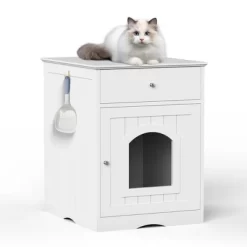 JUJABU White Wooden Pet House Cat Litter Box With Drawer 13 JUJABU White Wooden Pet House Cat Litter Box With Drawer -BlueBuffalo Sales Store GUEST c3b50896 61bd 4cd7 a5f5 c9f3b96e3819