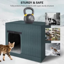 JOEJOY Waterproof Outdoor Cat House With Heating Pad, Sturdy & Safe Pet Shelter For Cats, Easy To Carry Heated Cat House For Outdoor Use -BlueBuffalo Sales Store GUEST c456c41e 7990 40ac 928a 561743703c04