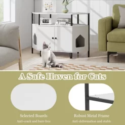 Tangkula Corner Cat Litter Box Enclosure End Table W/ Open Shelf 2 Entries Double Doors White 15 Tangkula Corner Cat Litter Box Enclosure End Table W/ Open Shelf 2 Entries Double Doors White -BlueBuffalo Sales Store GUEST c4aa7d30 85ce 4e3e 81e3 34e131e9af24