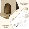Cat Litter Box Enclosure, Double Cat House With Storage, Enclosed Litter Box Furniture With Ladder
