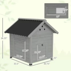 Resenkos Rabbit Hutch, Duck Cage Hutch,Chicken Coop, Duck Coop, Wooden Duck House With Openable Roof & Double Doors, Light Gray -BlueBuffalo Sales Store GUEST c71ba118 c22a 4f0a 8919 a579dda182f7