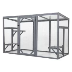Resenkos Large 3-Level Cat Catio With Lock, Sunroof, & Spacious Run, Outdoor Pet Home, Gray -BlueBuffalo Sales Store GUEST c7a9f893 ecef 4c08 82db b7847b875e74