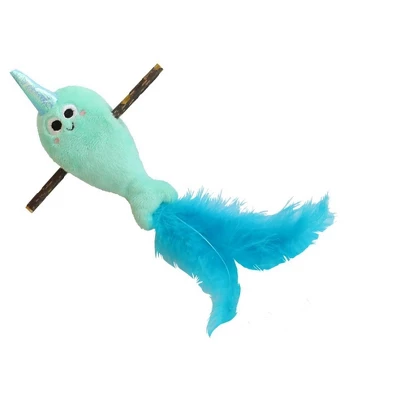 Mad Cat® Narwhal With Catnip & Silvervine Cat Toy 1 Mad Cat® Narwhal With Catnip & Silvervine Cat Toy
