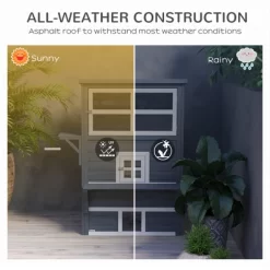 Gulches PawHut 3-Story Cat House Feral Cat Shelter, Outdoor Kitten Condo Jumping Platforms, Dark Gray -BlueBuffalo Sales Store GUEST c7df7c16 90b6 49e5 8ed5 a037f3be735a