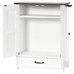 Ridstar Medium Sized Dog Food Storage Cabinet With Hidden Dog Bowls, Adjustable Panel & Hooks-White -BlueBuffalo Sales Store GUEST c80f7f2b 86d2 4ffd b0e1 644b66106c33