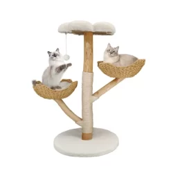 Artloge 2/3Tiers Wooden Cat Climbing Tree Indoor Cat Tree Activity Tower Cozy Kitten Play House With Plush Cushion & Sisal Scratch Post & Dangling Toy -BlueBuffalo Sales Store GUEST c899a633 43d9 4175 8e65 41b4ea01d91f