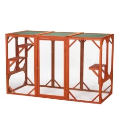 Sevobal Pet Crates And Houses Large Wooden Cat House, Outdoor Cat Cage With Water-proof Asphalt Planks And Cat Perches, Orange, 70.9"*31.5"*44.3" 9 Sevobal Pet Crates And Houses Large Wooden Cat House, Outdoor Cat Cage With Water-proof Asphalt Planks And Cat Perches, Orange, 70.9"*31.5"*44.3" -BlueBuffalo Sales Store GUEST c9ac80ad b0de 4663 840c 23d5a241decf