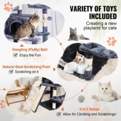 VEVOR Cat Tree For Indoor Cats, 68.5" Cat Tower With 2 Cat Condos, Sisal Scratching Post, Hammocks, Top Perches, Jumping Platforms And Ramp -BlueBuffalo Sales Store GUEST ca0886e5 2dc0 4d8d 9808 206be0b4b991