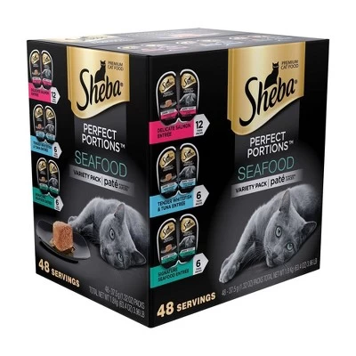 Sheba Perfect Portions Paté In Natural Juices Seafood Premium Adult Wet Cat Food - 2.6oz/24ct Variety Pack 5 Sheba Perfect Portions Paté In Natural Juices Seafood Premium Adult Wet Cat Food - 2.6oz/24ct Variety Pack - Image 5