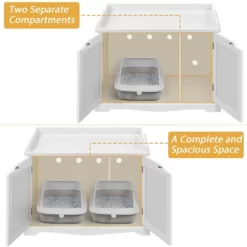 Yaheetech Large Cat Litter Box Enclosures Wooden Storage Side Table 14 Yaheetech Large Cat Litter Box Enclosures Wooden Storage Side Table -BlueBuffalo Sales Store GUEST cc316277 031b 4ed4 a5e7 794ecb70c517