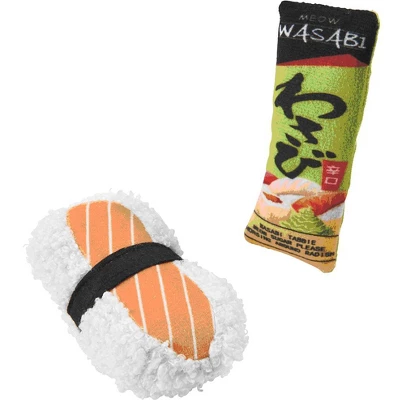 Spot Sushi Take-out Plush Catnip & Silverine Blend Cat Toy - 2 Pack Assorted Colors 3 Spot Sushi Take-out Plush Catnip & Silverine Blend Cat Toy - 2 Pack Assorted Colors - Image 3