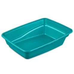 Sterilite 13033W06 Large Frame Pet Animal Kitten Cat Litter Tray Pan With Low Entrance, Sea Going (6 Pack) -BlueBuffalo Sales Store GUEST cf516fd2 6455 4f6e 9ca3 8689ee6d3b2a