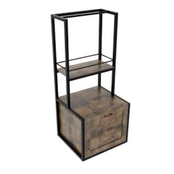 ONWITH 55"Refined Litter Box Enclosure With Storage Shelves And 2 Hanging Clothes Rack -BlueBuffalo Sales Store GUEST cf5dedcb aba9 4623 9460 45f20a05fdb1