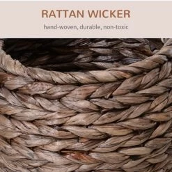 Handwoven Elevated Cat Bed With Soft Cushion & Cat Egg Chair Shape, Cat Basket Bed Kitty House With Stand,Cat Bed For Indoor Cats,23.5in H, Gray -BlueBuffalo Sales Store GUEST cfa9d604 20b9 4206 84d7 548e324a44e2