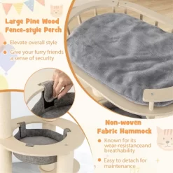 Tangkula 6-level Wooden Cat Tree W/ Padded Perch Non-woven Hammock Scratching Posts 13 Tangkula 6-level Wooden Cat Tree W/ Padded Perch Non-woven Hammock Scratching Posts -BlueBuffalo Sales Store GUEST cfd56693 a85c 4b04 a59c b102b6a380e0