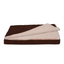 FurHaven Berber & Suede Blanket Top Cooling Gel Top Dog Bed