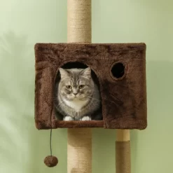 PawHut Floor To Ceiling Cat Tree, Adjustable Height 89"-104" Cat Tower With Cat Condo, Scratching Posts, Perches, 3-Steps, Hanging Ball & Anti-Tip Kit 10 PawHut Floor To Ceiling Cat Tree, Adjustable Height 89"-104" Cat Tower With Cat Condo, Scratching Posts, Perches, 3-Steps, Hanging Ball & Anti-Tip Kit -BlueBuffalo Sales Store GUEST d00bdaac 94d2 46fd ae46 40a48a0b3b8c