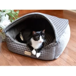 Armarkat Cuddle Cave Cat Bed With Detachable & Collasible Zipper Top, Removable Cushion Mat, C34HHG/SH, Bronze & Silver -BlueBuffalo Sales Store GUEST d0254e70 88c1 42a3 a109 b181ba09b10b