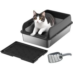 Stainless Steel Cat Litter Box 6" Deep With Lid, Large Non-Stick Cat Box For Big Cats, Easy To Clean With Double Layer Litter Mat & Scoop -BlueBuffalo Sales Store GUEST d029e368 4a56 4f74 b285 c95865fc5d25