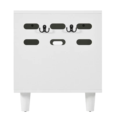 Cat Cabinet Cat House Cat Litter Box Enclosure With Sisal Cat Scratcher & Hooks, Sideboard Storage Cabinet, White - ModernLuxe 7 Cat Cabinet Cat House Cat Litter Box Enclosure With Sisal Cat Scratcher & Hooks, Sideboard Storage Cabinet, White - ModernLuxe - Image 7