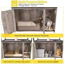 Aivituvin Wooden 3-Story Cat Condo With Litter Box Enclosure| Strong Iron Frame-AIR102 /102-I -BlueBuffalo Sales Store GUEST d0a2115b 38ee 4295 ae2e 13f9f7c2d2e5