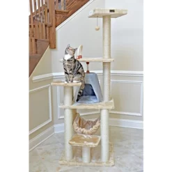 Armarkat 65" Real Wood Cat Tree With Sisal Rope, Hammock, Soft-side Playhouse A6501 12 Armarkat 65" Real Wood Cat Tree With Sisal Rope, Hammock, Soft-side Playhouse A6501 -BlueBuffalo Sales Store GUEST d195d699 5330 40b1 b874 550d349a01ec