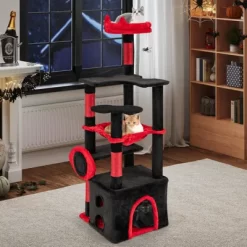 Costway 52" Gothic Cat Tree With Plush Perch & Condo Hammock& Hanging Spider Toy -BlueBuffalo Sales Store GUEST d1ab8d28 e5a5 4bb5 af68 6c06a79436a7