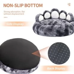 Racxily Upgraded Paw Shape Soothing Round Pet Bed - For Indoor Cats & Small/Medium Dogs, Soft, Machine Washable, Cotton -BlueBuffalo Sales Store GUEST d1efb9d1 62fc 4a34 9c41 09f00a236210
