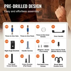 VEVOR Cat Litter Box Enclosure, Hidden Litter Box Furniture With 4 Storage Shelves, Wooden Cat Washroom Indoor, 33.5"L X 19.3"W X 72.3"H, Dark Brown -BlueBuffalo Sales Store GUEST d2799f6d 7f9e 4f5f 874f 985be22d56b1