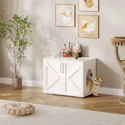 Cat Litter Box Enclosure,Hidden Litter Box Furniture For Cats
