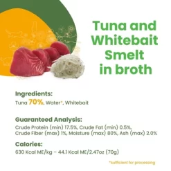 Almo Nature: HQS Natural Cat Una & Whitebait Smelt In Broth Can Food, 24 Pack