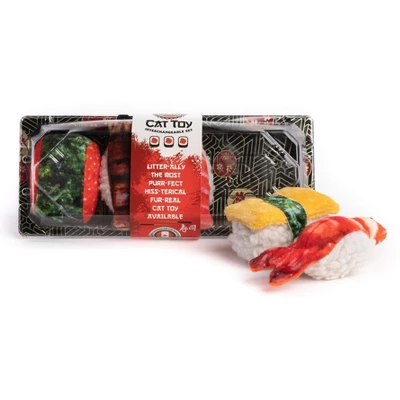 Fabcat Sushi Tray With 5 Sushi Interactive Cat Toys 3 Fabcat Sushi Tray With 5 Sushi Interactive Cat Toys - Image 3