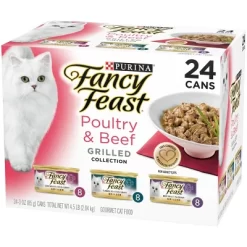 Purina Fancy Feast Grilled Gourmet Wet Cat Food Chicken, Turkey & Beef Collection - 3oz/24ct Variety Pack -BlueBuffalo Sales Store GUEST d34373d2 30ca 4f02 ab0a 9f3dce458c1c