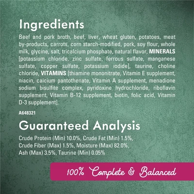 Fancy Feast Medleys Milk-Braised Beef And Pork Milanese With Carrots And Potatoes In Savory Juices Wet Cat Food - 3oz 5 Fancy Feast Medleys Milk-Braised Beef And Pork Milanese With Carrots And Potatoes In Savory Juices Wet Cat Food - 3oz - Image 5