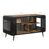 Nicbex 55" Modern Large Cat House With Tempered Glass,Durable Cat Houses For Indoor Cats,Spacious Cat Furniture And Cat Bed Cave For Living Room