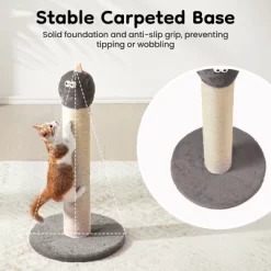 Heynemo 20" Cat Scratching Post, Sisal Cat Scratcher With Interactive Hanging Toy, Monster Scratch Pole For Indoor Cats, Cute Cat Scratch Post -BlueBuffalo Sales Store GUEST d57861c8 d7d0 4bee 8f59 402caedf9606